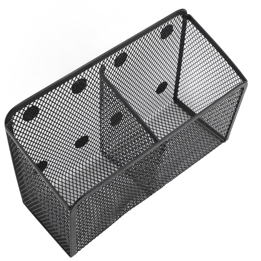 Magnetic Pen Holder Multifunctional Large Capacity Metal Mesh Pencil Cup Holder for Cabinet Dry Erase Board