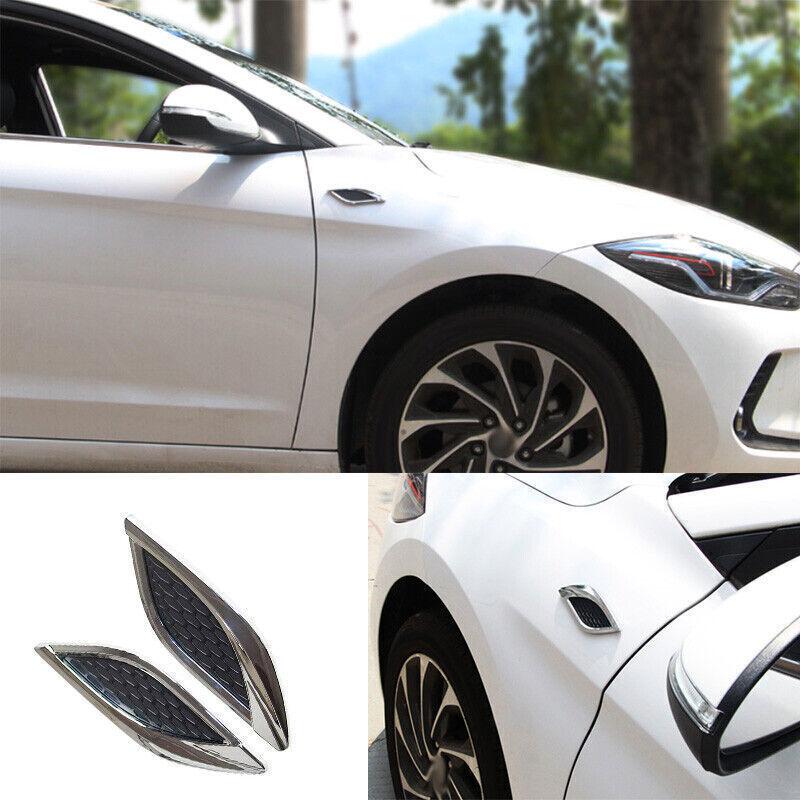 For Hyundai Elantra 2017- Style Chrome Front Side Vent Fender Cover Trim 2X