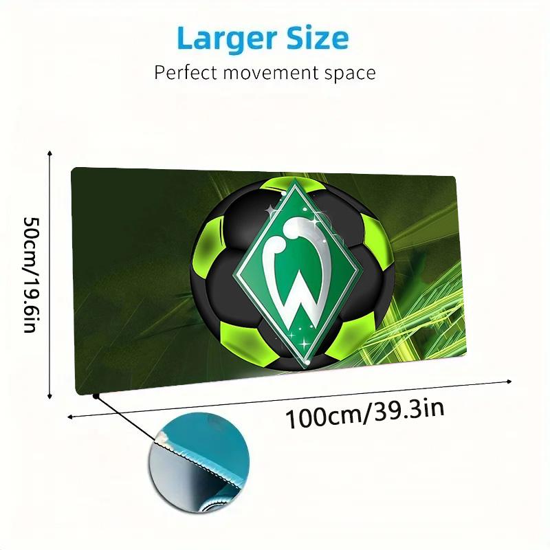 Werder Bremen Print Cushion Non-slip Laptop Tablet Big Mousepad XXL Mat Mini PC Playmat With Lock edge