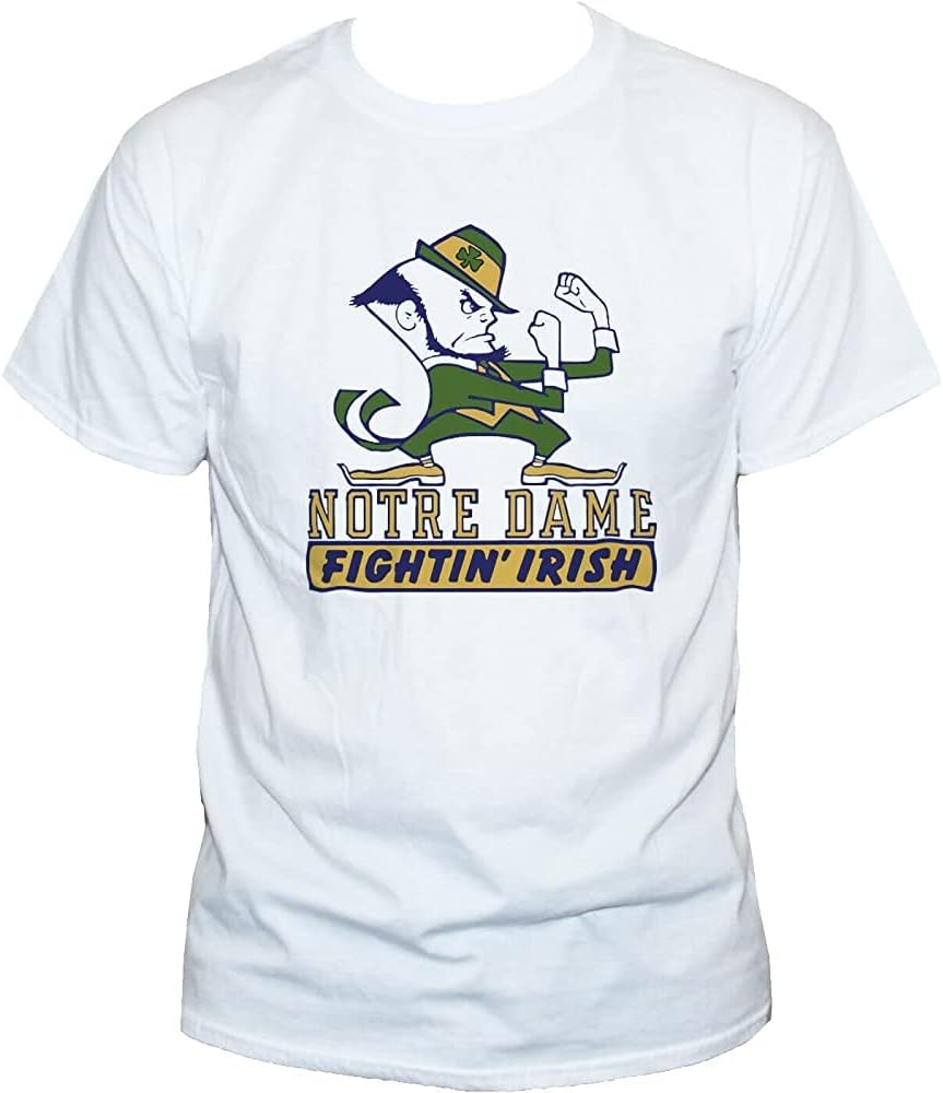 Funny Fighting Irish T Shirt American College Unisex Graphic Top S-2XL White 3XL белый