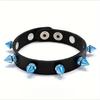 Fashion Colorful Spiked Rivet Leather Bracelet: Street Style Punk Jewelry for Couples