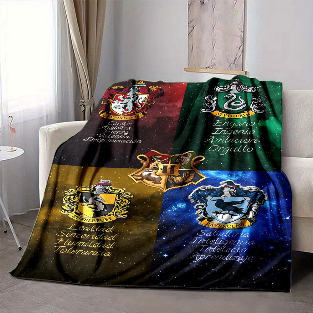 1pc Harry Potter Flannel Throw Blanket - HD Printed Lightweight Soft Warm All-Season Blanket for Sofa, Bed, Travel, Camping 056