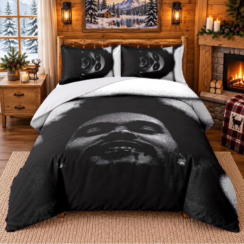 Set de Lenjerie de Pat cu Model The Weeknd 3 Piese Cearșaf și Fețe de Pernă Pentru Dormitor Interior