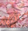 Soimoi Japan Crepe Satin Fabric Peony Watercolor Printed Craft Fabric by the metre 42 Inch