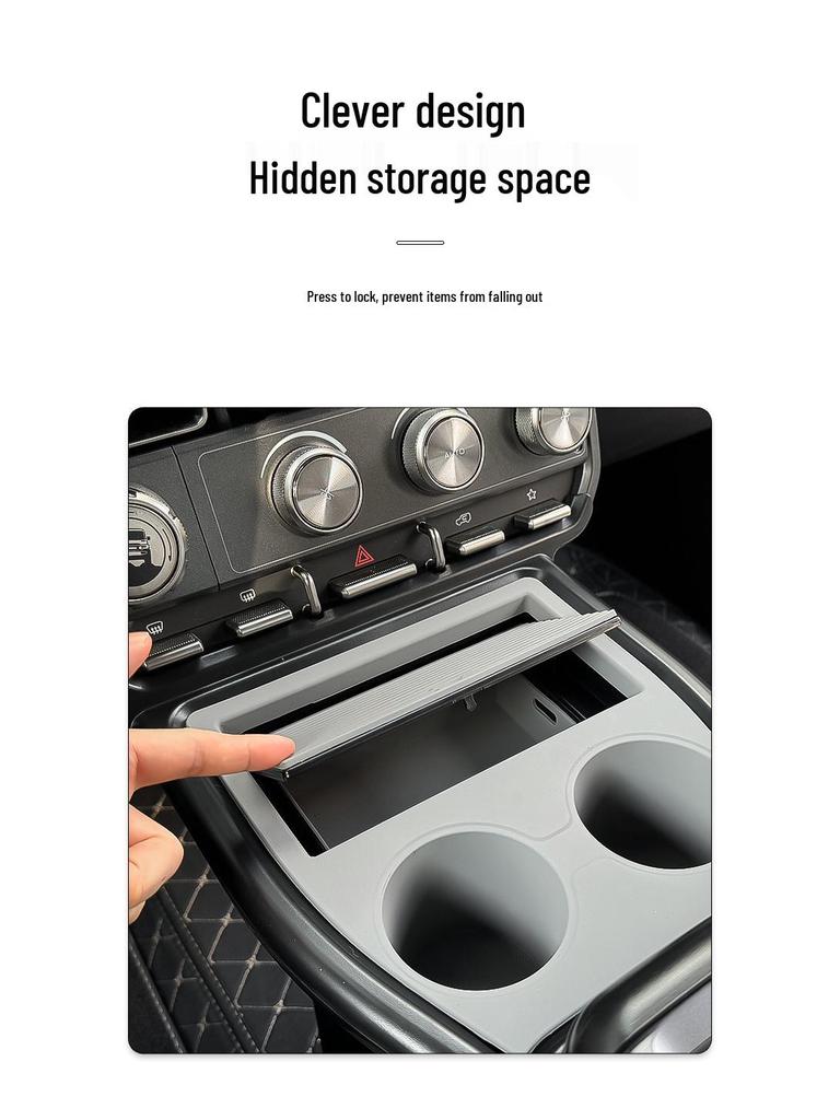 Essential Upgrade: Front Center Console Organizer for Chery iCAR Super V23 with Storage Compartments & Cup Holders
