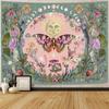 Moon Butterfly Mushroom Tapestry Living Room Bedroom Yoga Meditation Room Wall Hanging Countryside Bohemian Home Decoration