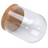 Glass Display Cloche Bell Jar Dome Flower Preservation Cover Wood Base DIY