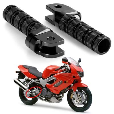 Motorrad Stufe Vordere Pedale Rutschfest Silberfarben Fußrasten für Honda