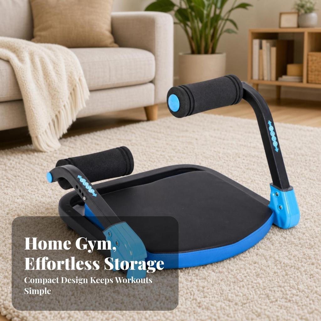Compact Ab Midsection Workout | Space-Saving, Sit-up Exercise Equipment,