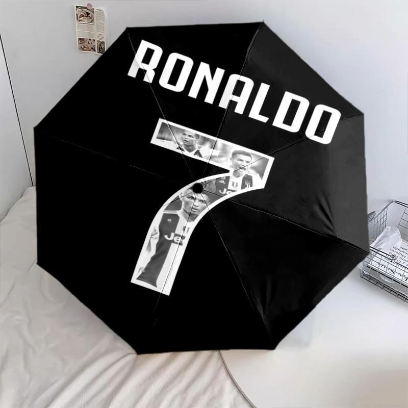 Ronaldo's Legacy: Number Journey Folding umbrella Suitable for all seasons durable printing Three folds Umbrella