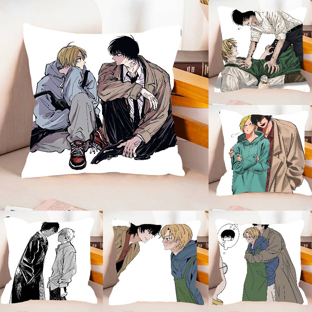 NNagumoand Shin Case Plush Fabric Soft Pillowcase Double Sided Print Cushion Cover Household Gifts
