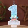 Ugly Fish Cartoon Number Birthday Candle Cake Decoration Holiday Birthday Celebration Handmade Candle 0-9diy