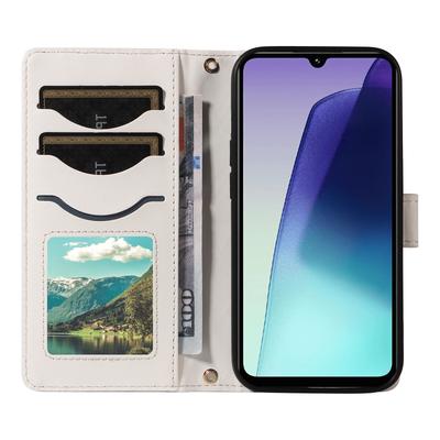 For Xiaomi Poco C75 4G/Redmi 14R 5G/14C 4G Case Wallet Rhombus Leather Phone Cover with Shoulder Strap,Wrist Strap