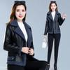 Winter Women's Leather Fashion Fur Coat Lamb Fur Coat Plus Velvet Thick Short Large Size Leather Coat