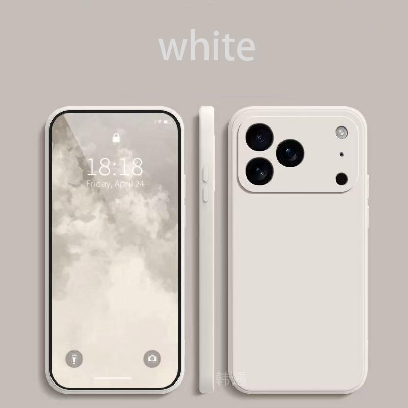 

Жидкий силиконовый чехол для телефона Apple iPhone 17 Pro Max 17 Air / 17 Pro 16 Pro MAX 16e 16 plus Мягкий чехол iphone 16E белый