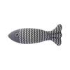 Catnip Burlap Fish Teething Toy and Teaser Stick for Cats
