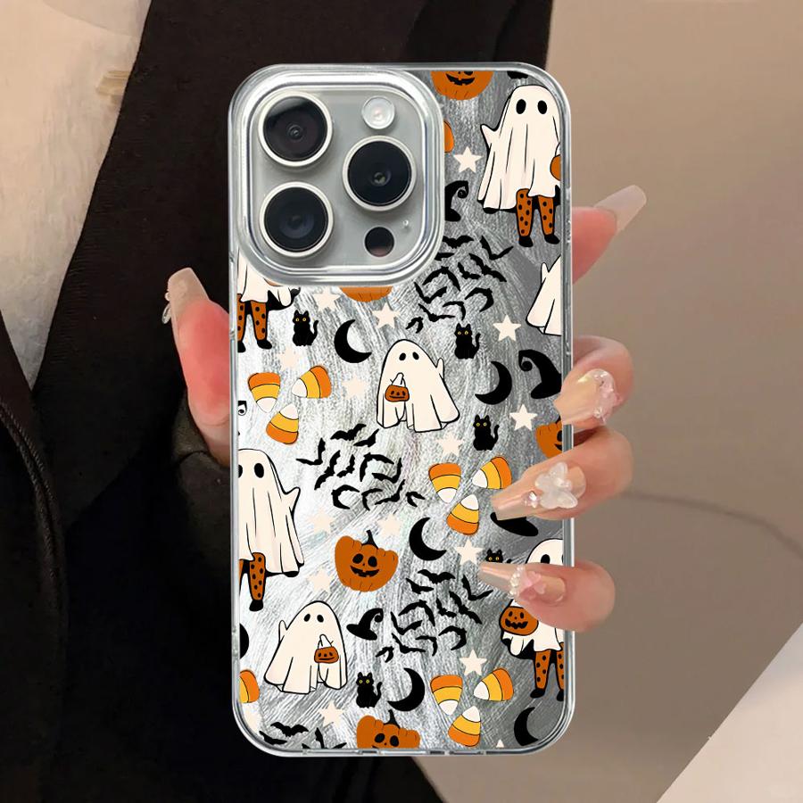Black Soft Shell Phone Case for Apple iPhone 16e 12 14 14 Plus 11 13 Pro 17 Air 15 16 Pro Max Cartoon Halloween