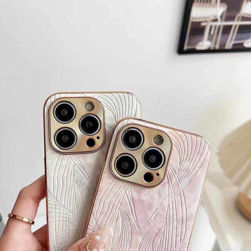 Anwendbar auf Apple 15 ProMax Handyhülle Paar IPhone 14 Aquarell Lederimitat 13 Sturzschutzhülle