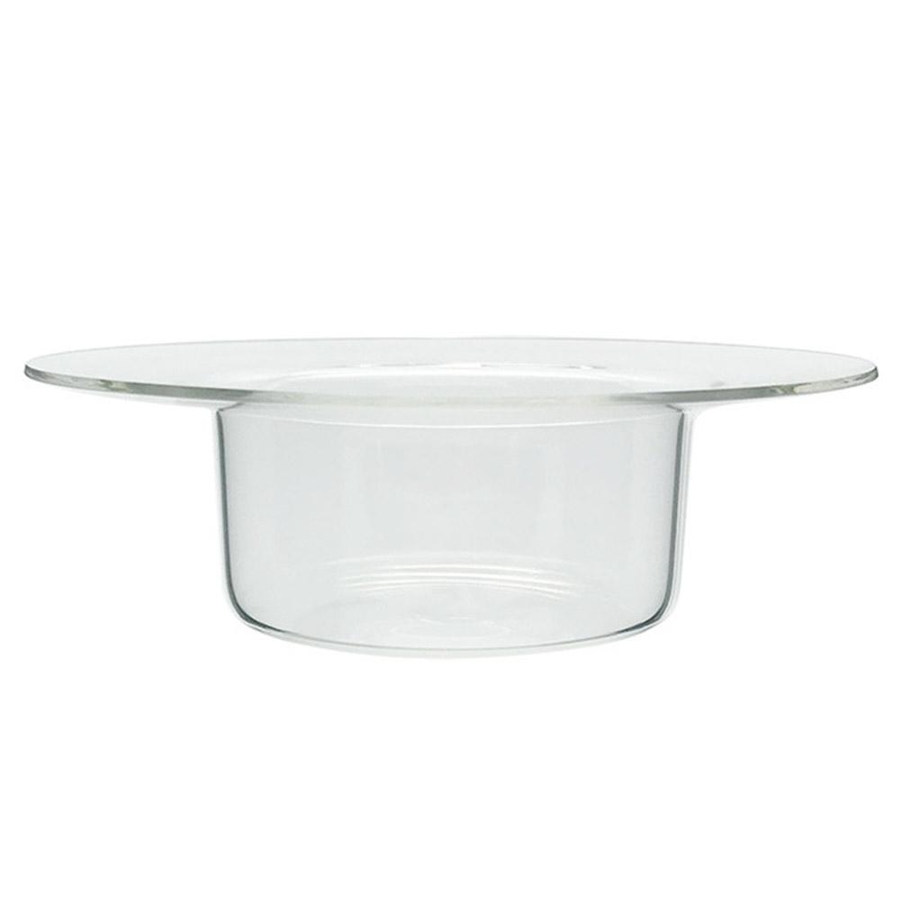 

Прозрачная стеклянная миска в форме соломенной шляпы в стиле INS для мороженого, десерта, йогурта, фруктов, контейнер для кухонной посуды 16.3x16.3x5cm чистый