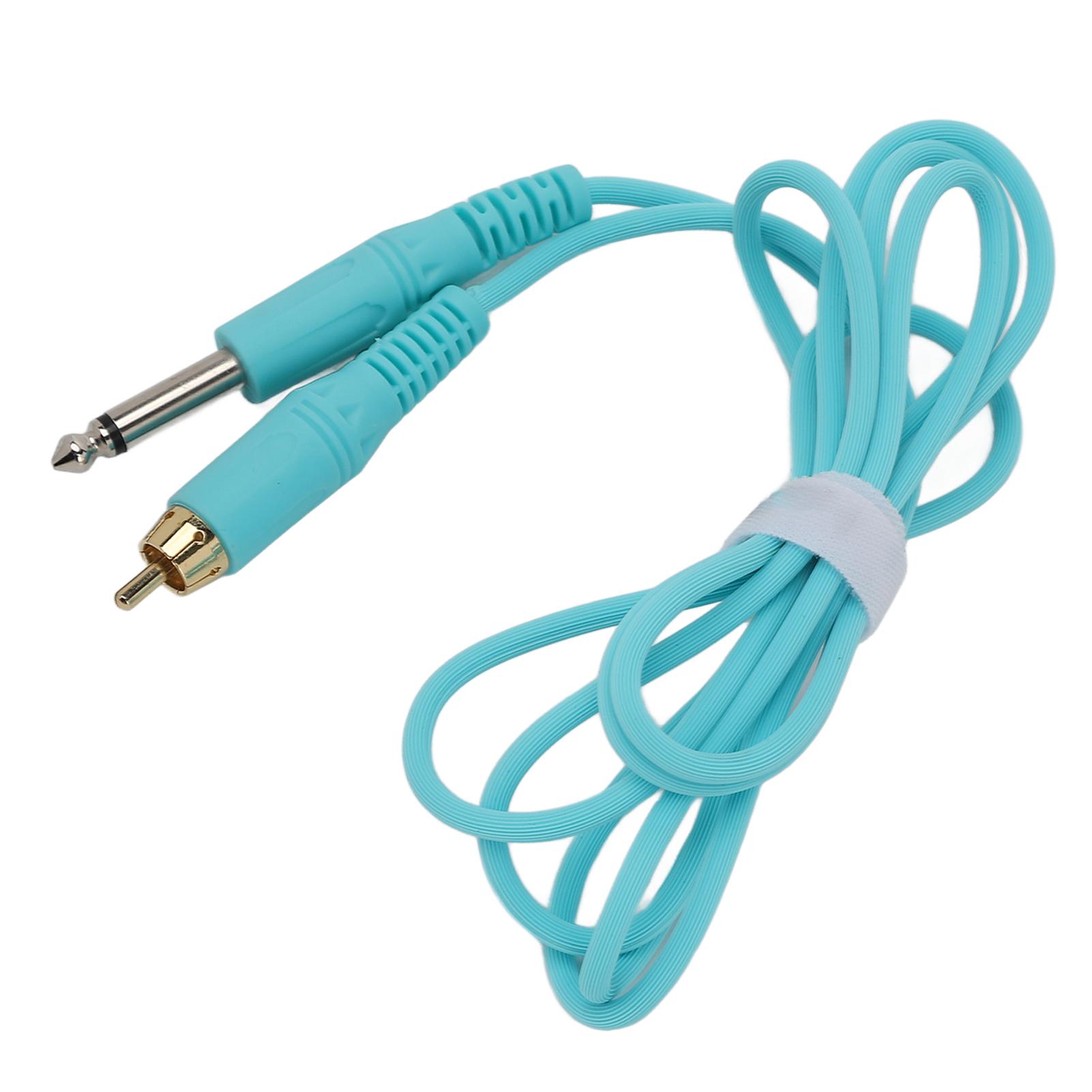 

2m Length Tattoo Clip Cord RCA Interface Strong Conductivity Silicone Tattoo Machine Cable Blue синий