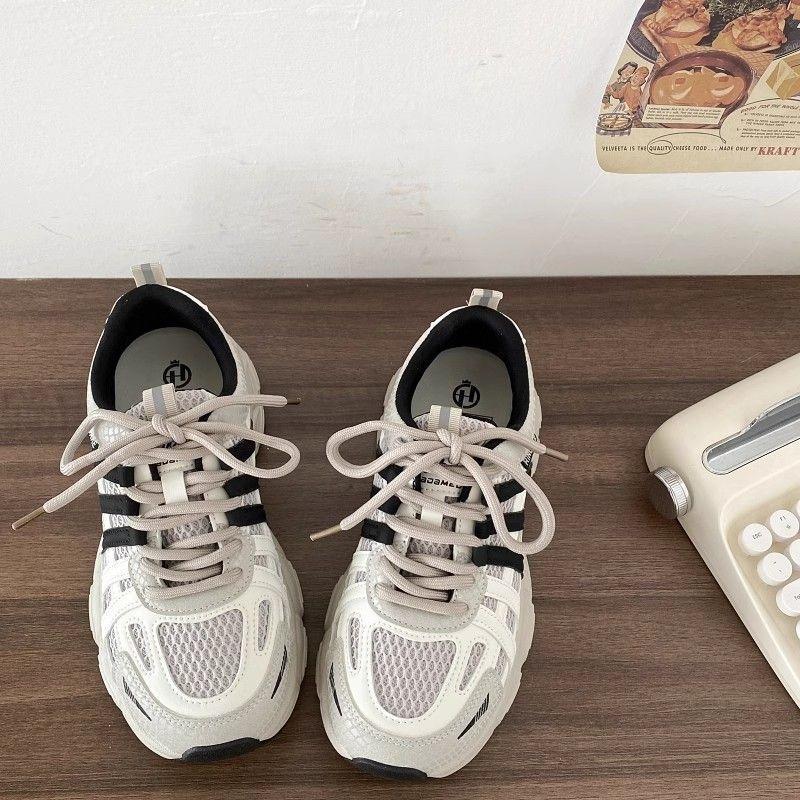 Thick-soled heightening dad shoes women's spring new versatile, small and lightweight casual sports shoes women's shoes