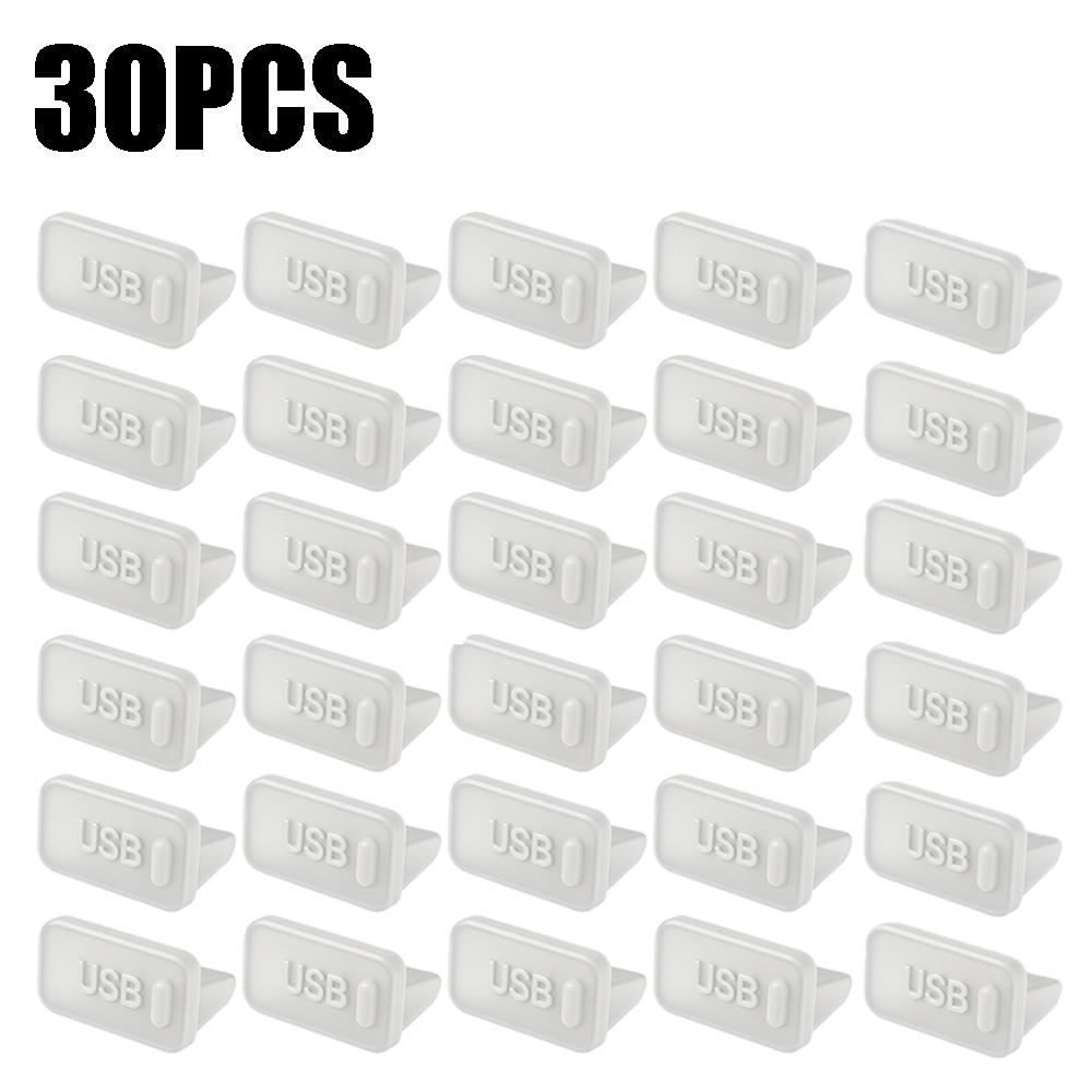 10-60 Stück Silikon-Staubstopfen für USB-A Ladeanschlusskappe Buchse Universal Staubdichte Anschluss-Schutzhüllen für PC Notebook Laptop