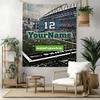 Seattle Seahawks Custom Your Name Wall Decor Tapestry Art For Pet Memorial Birthdaywedding Party Backdrop Family Gift