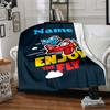 Custom Name Cute airplane Theme Printed Blanket - Perfect for Couch, Bed, Travel & Outdoor Use | Machine Washable, Cozy & Durable.