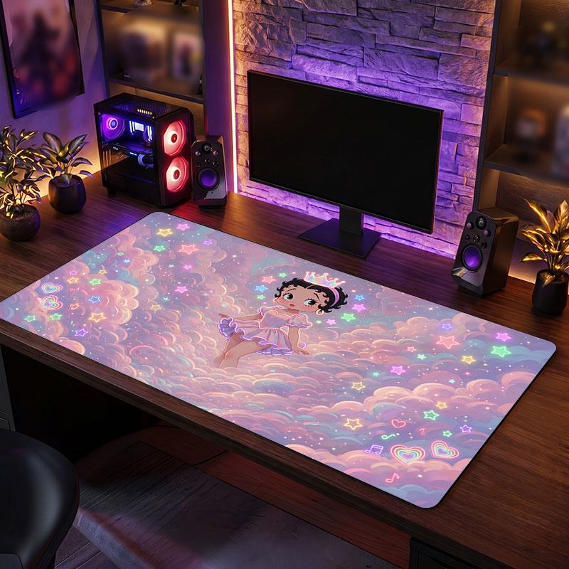 Big Mouse PadBetty Boop Extended Soft Desk Mat Gaming Office Computer Table Decor Mat