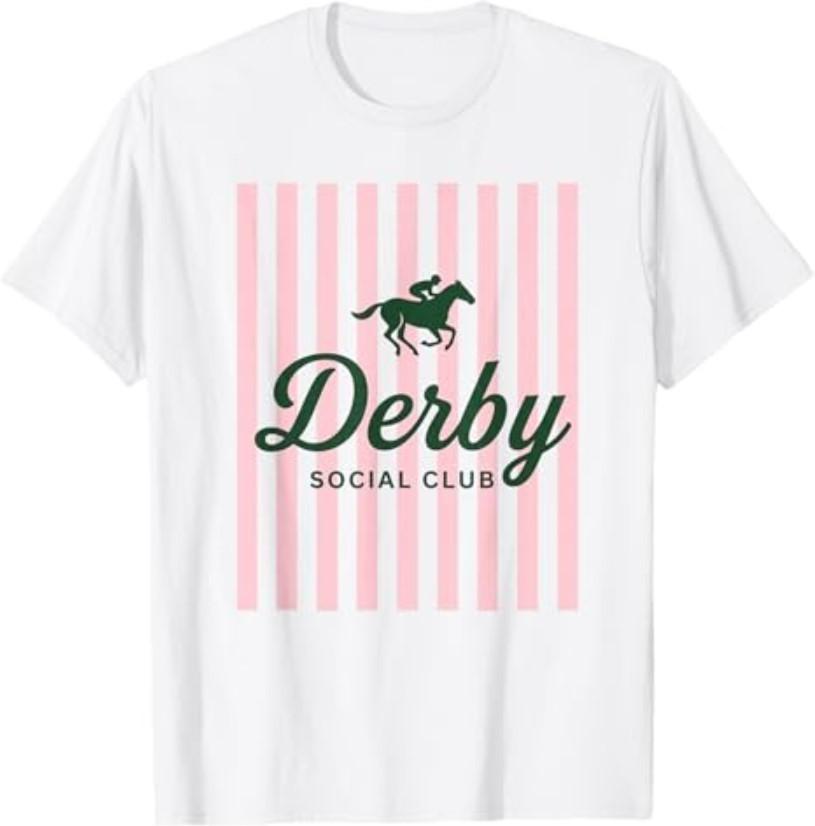 Funny Derby Social Club Vibes Friends Weekend Party Humor T-Shirt S разноцветный
