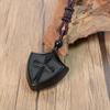 Obsidian Yin Yang Tai Chi Pendant Necklace - Protective Crystal Bagua Shield