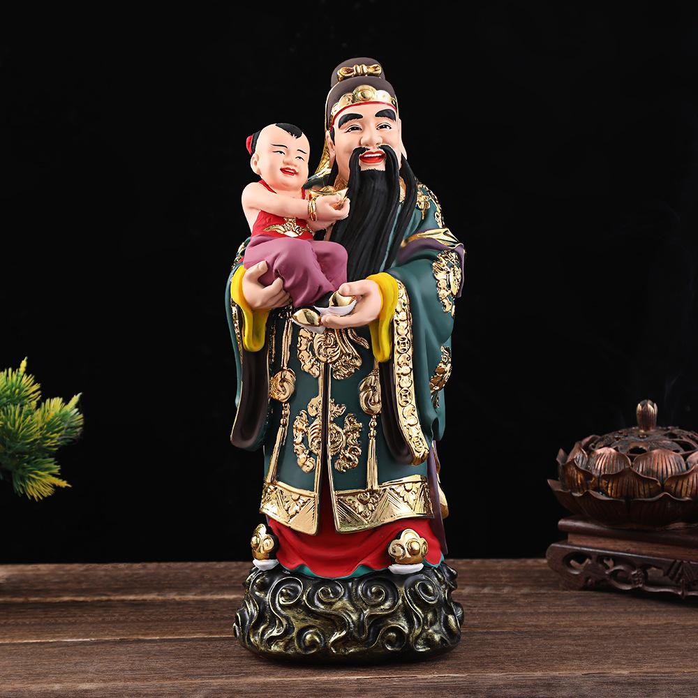 

Fortune, Longevity, Three Stars, Buddha Happiness and Wealth Ornament Home Resin Statue