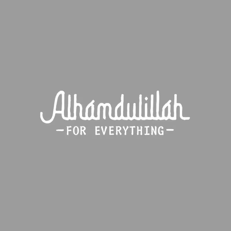 1 Stück Islamische Alhamdulillah Für Alles Aufkleber Für Tassen Laptops Auto Stoßstange Fenster Und Glas Wasserdicht Selbstklebend