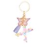 Light Purple Sequin Fringe Resin Keychain 26-Letter Accessory Classic Retro Durable Bag Charm Practical Gift For Friends And Family