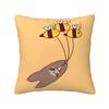 Sloth And Bumble Bees Throw Cushion Pillow Cover Pillowcase Marsupials Animals Bumble Bees Insects Sloths And Bees Bees And