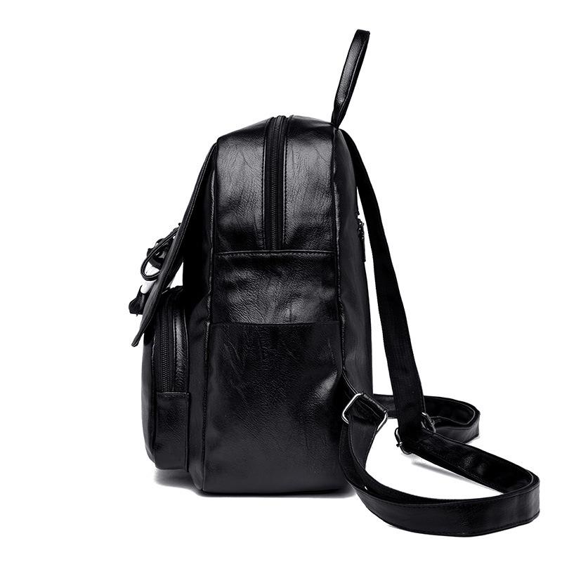 Schoolbag1011 new trend Korean version fashion PU leather backpack women's casual backpack large capacity anti-theft backpack