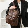 Mochila Retro para Mujer de Gran Capacidad para Viaje Diario con Borla