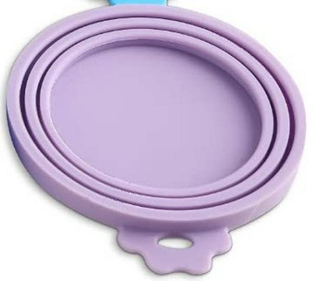 Silicone Pet Food Can Lid - Airtight Seal for Cats & Dogs, 3-in-1 Design
