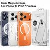 Clear Magnetic Phone Case For iPhone 17 Pro Max Case for Magsafe  iPhone17 Pro Max 17Pro Shockproof Protective Transparent Cover