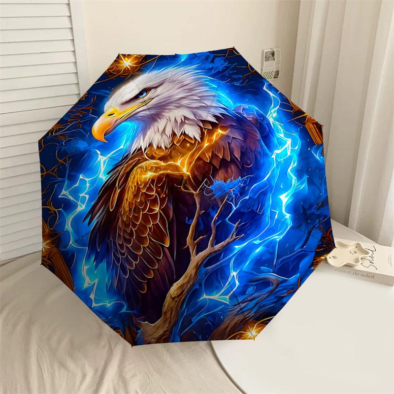 

1PC Eagle Umbrella-8-Rib Reinforced, Automatic Open, Lightweight & Durable, Fashion Accessory for Outdoor, H0358