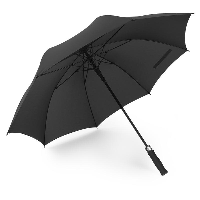 Customized 8-bone automatic solid wood long-handled golf umbrella business straight umbrella