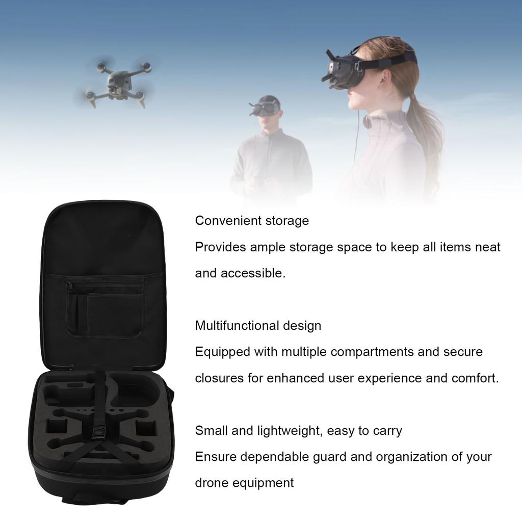 Drone Hard Shell Shoulder Bag Waterproofing EVA Shockproof Large Capacity Backpack Case for Travel Trip