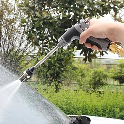 High-Pressure Car Wash Water Gun Adjustable Metal Cleaning Car Wash Machine Watering Spray Garden Sprinkler for Cleaning Tool