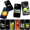 Eat Sleep Tennis Repeat Ball Coach Phone Cover for Apple iPhone 16 15 14 Plus 13 12 Mini 17 Pro Max + ProMax 16E Air Case