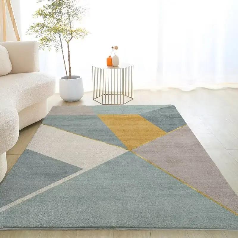 Modern Living Room Decoration Carpet Simple Light Colored Soft Rug Bedrooms Sofa Side Larg Carpets Washable Non Slip Floor Mats