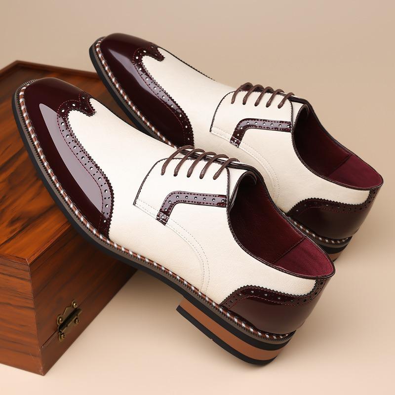 Hot-selling business leather shoes men's high-end versatile comfortable breathable men's shoes trendy pointed leather shoes