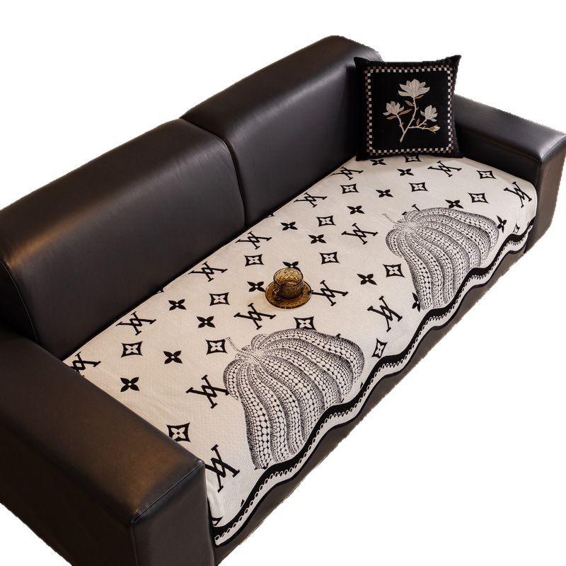 Special-Shaped Sofa Cushion  New Four-Season Universal Non-Slip Seat Cushion Chenille Straight-Breasted Leather Sofa Cover Cover Cloth