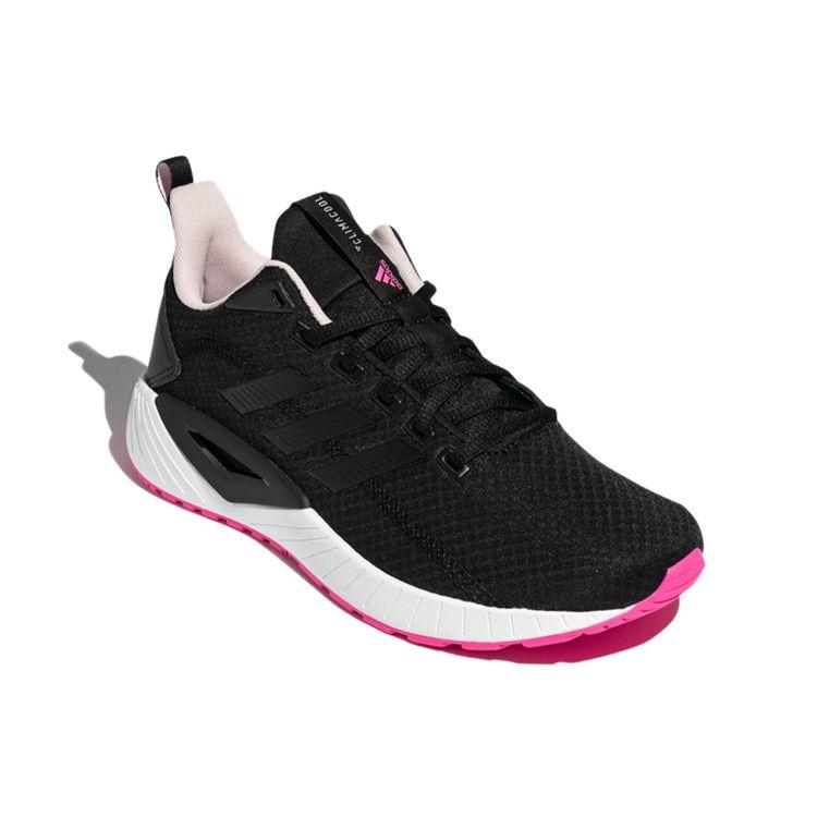 Adidas Neo Questar Thick Sole Sports Non-Slip Wear-Resistant Breathable Low-Top Marathon Running Shoes Women Sneaker Black GY3341
