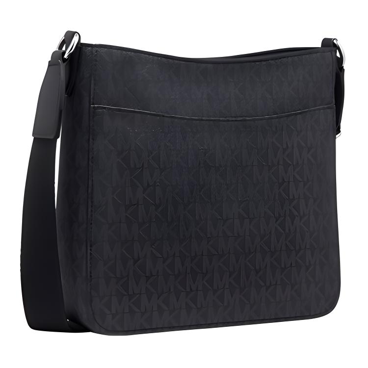 Michael Kors MK Jet Set Travel Business Commuter Faux Leather Monogram Shoulder Crossbody Bag Small Women Bags Black 35S4STVC5B001