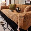 Jacquard Sofa Cover with Skirt Universal Full Coverage Stretch Slip Proof Fabric Couch Dust Protector